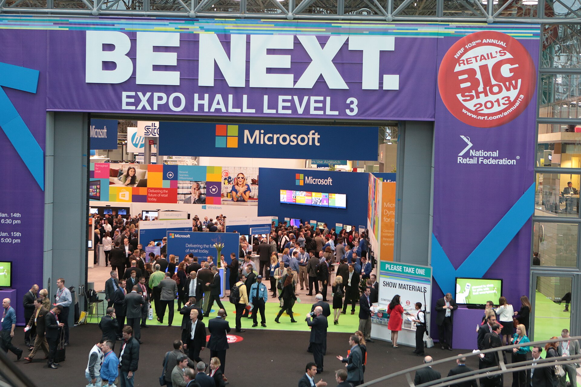 Attendees entering the expo hall at NRF Retail's Big Show