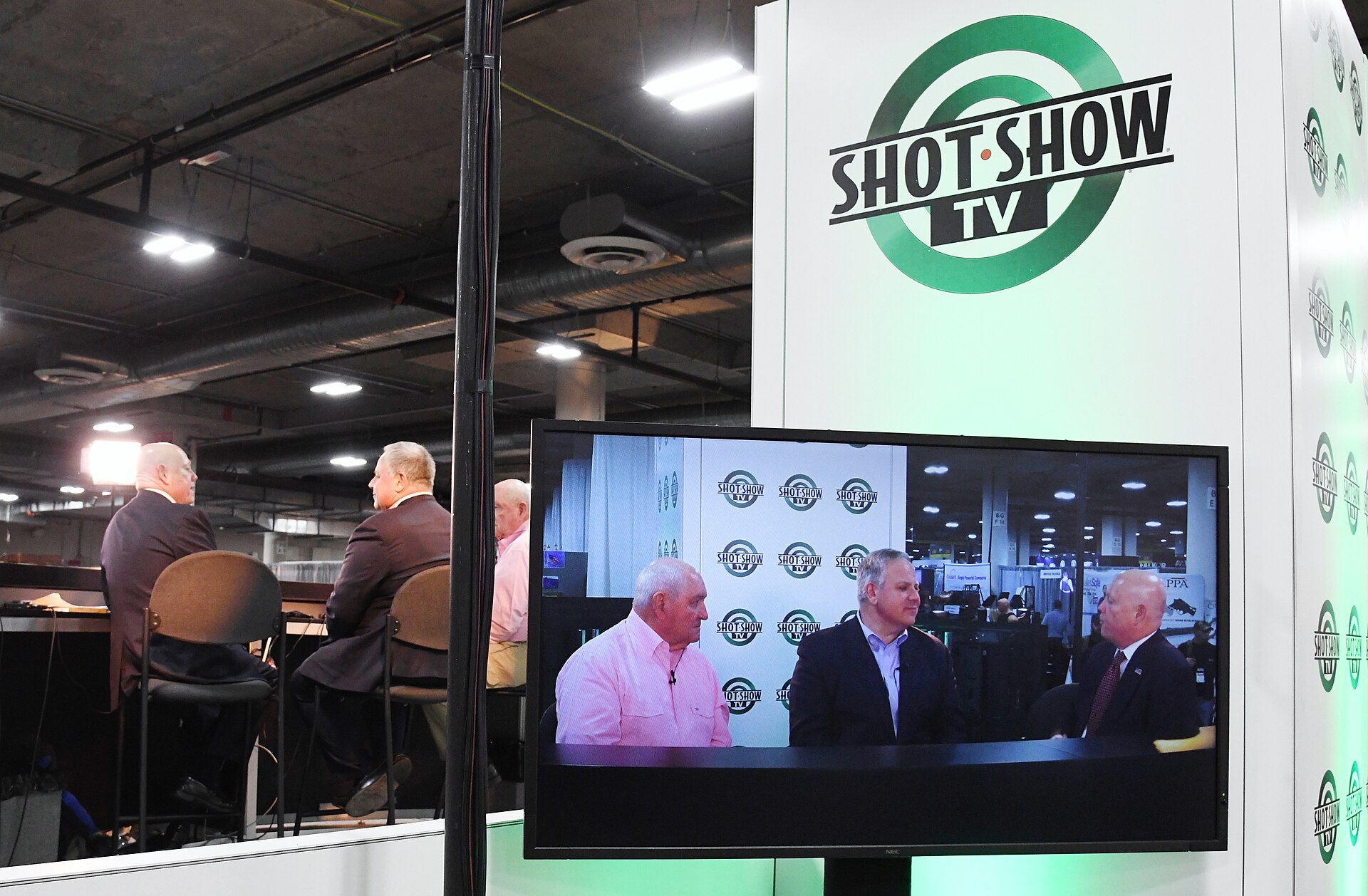 SHOT Show TV broadcast area on the exhibition floor