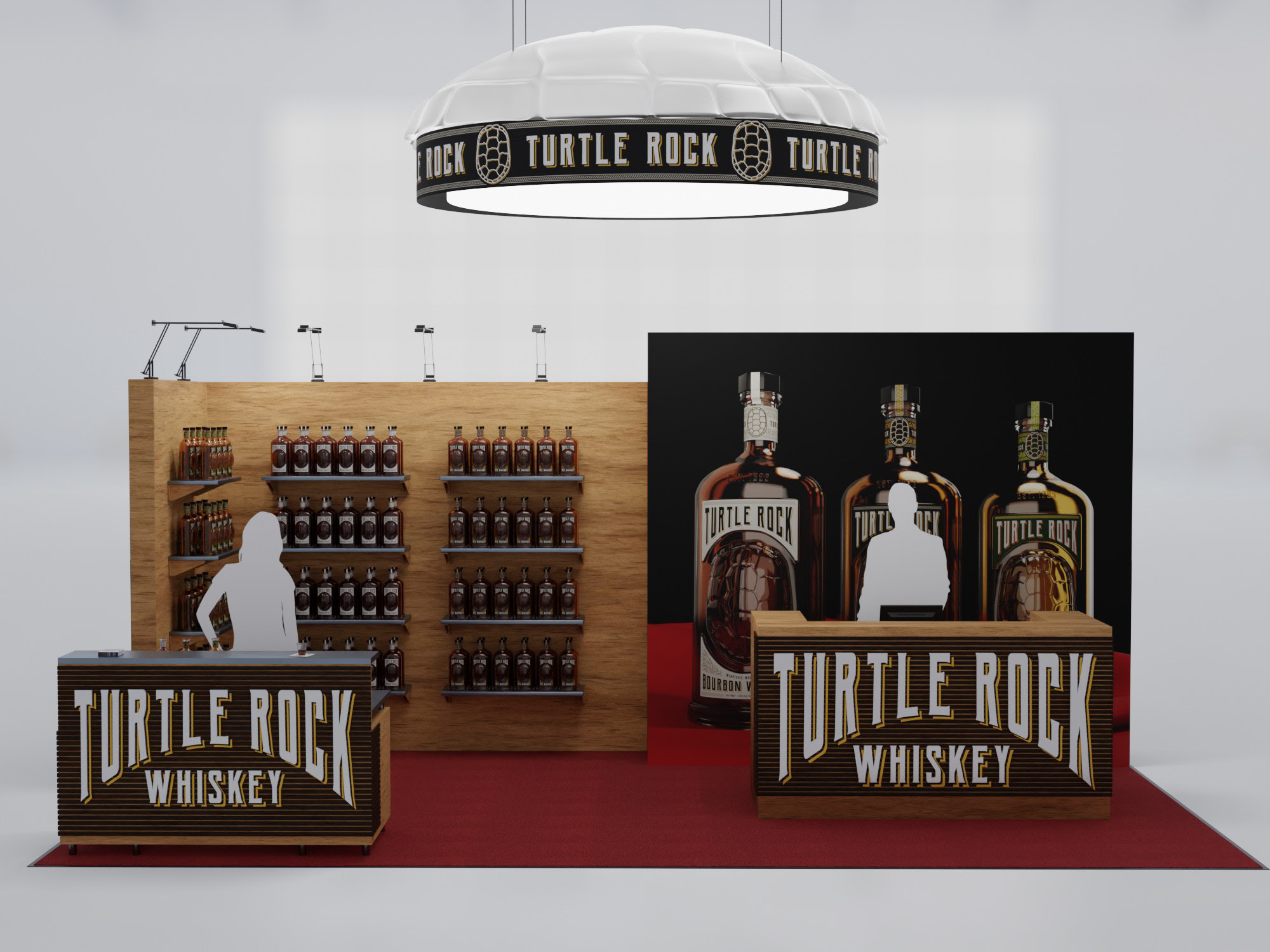 Dark whiskey lounge seating area